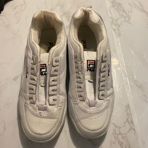White Fila shoes